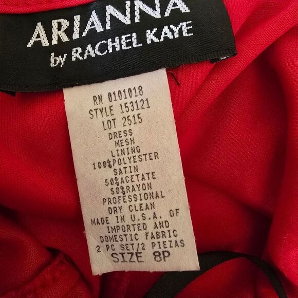 ARIANA By RACHEl KAYE Elegant Black and Red Mesh Maxi Dress Size  8p Y2K Gothic - Picture 10 of 10